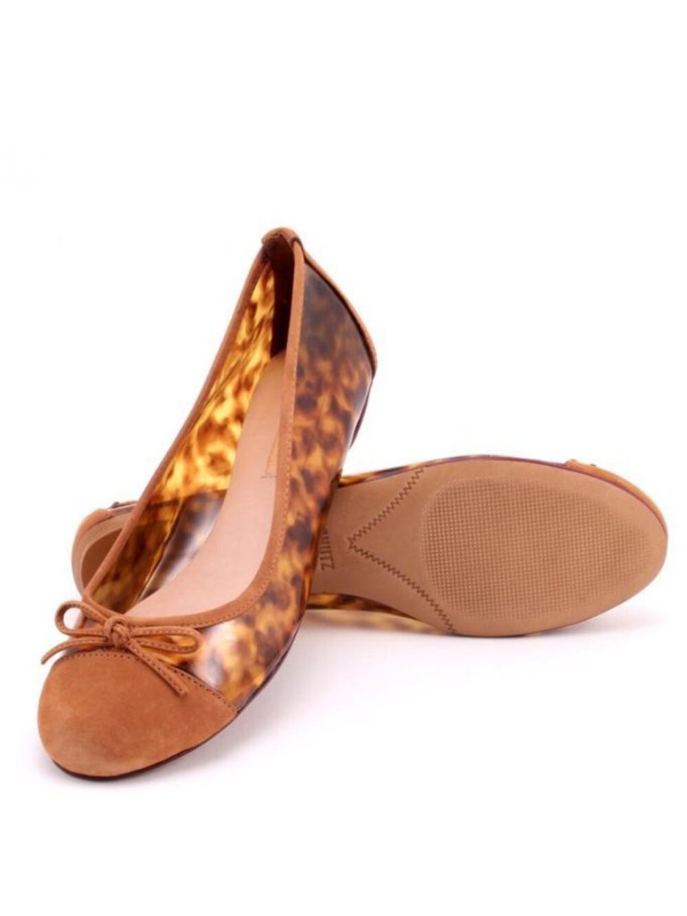 Schutz Carrie Tortoise Leopard Bow Flats